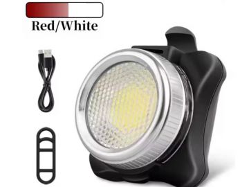 Flashing safety light, USB - 2 tone Red/Blue or Red/White